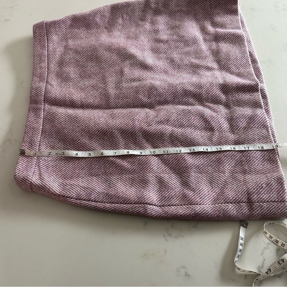 NWT J.Crew Wool Mini Skirt in Herringbone Ivory Mauve Size 10-B25 - Picture 8 of 10